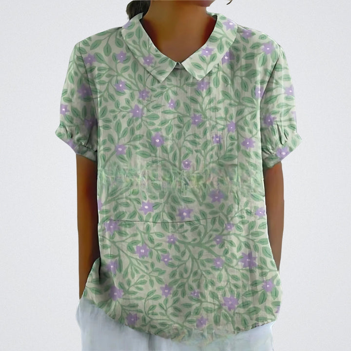 Linzie | Florale Französische Vintage-Bluse