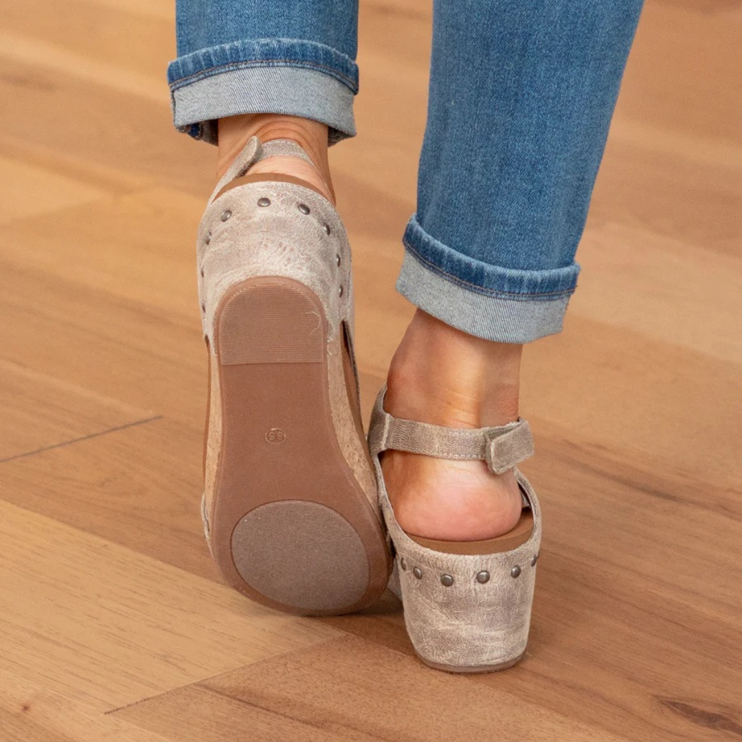 Rike | Wildleder Plateausandalen
