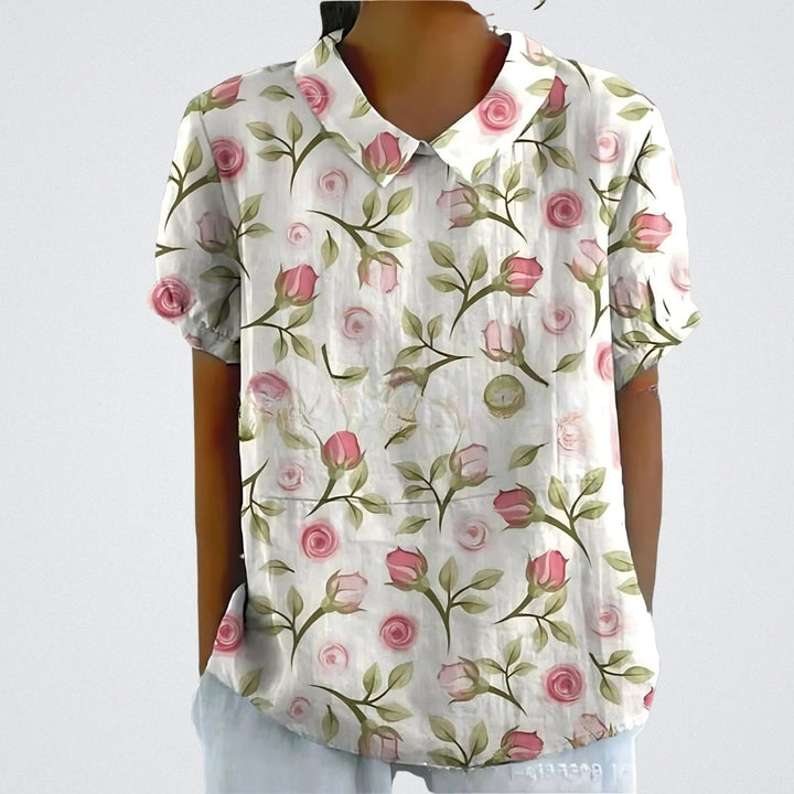 Linzie | Florale Französische Vintage-Bluse