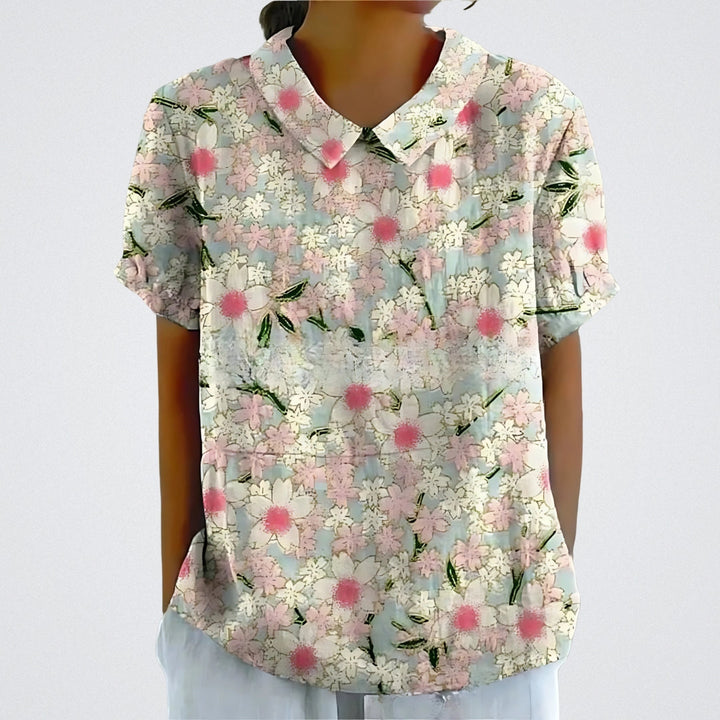 Linzie | Florale Französische Vintage-Bluse