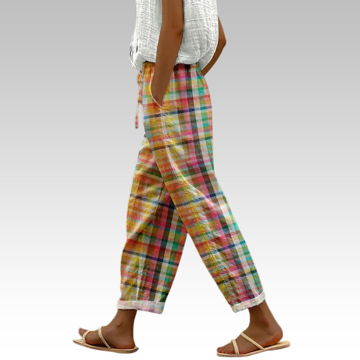 Katja | Retro Karierte Hose