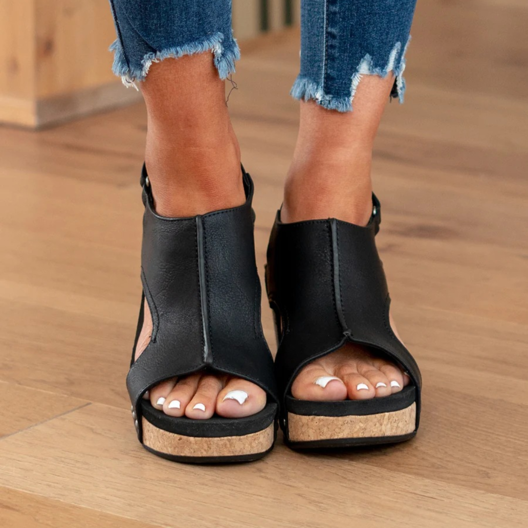 Rike | Wildleder Plateausandalen