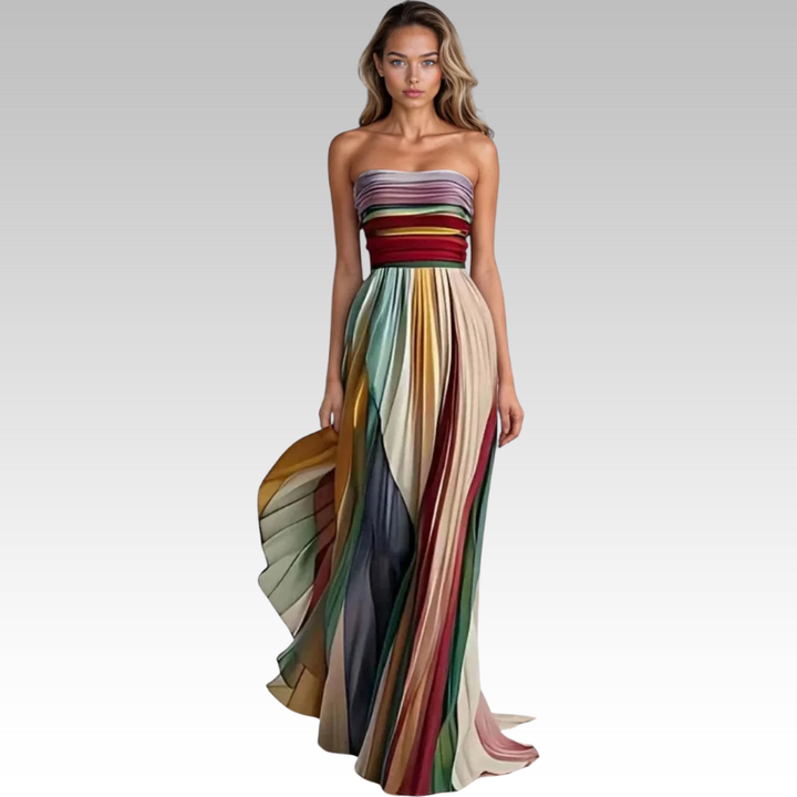 Philippa | ÄRMELLOSE BUNTES KLEID