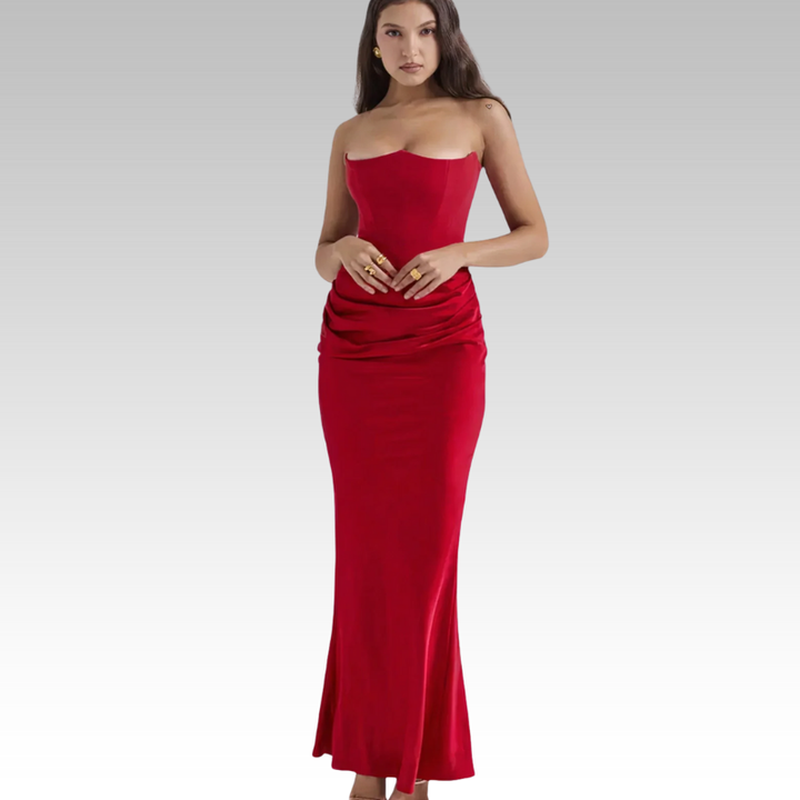 Charlotte | Strapless Elegantes Maxikleid