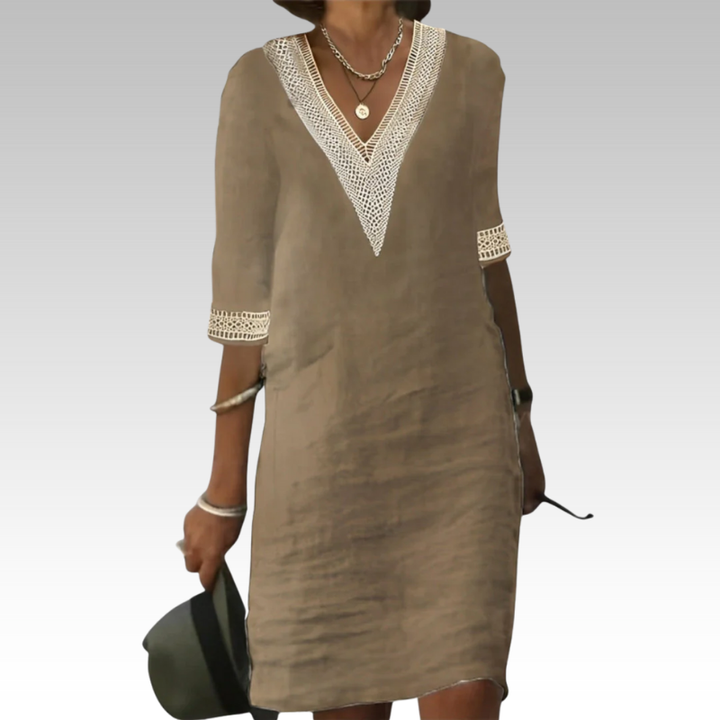 Blanca | Kleid mit Häkelbesatz