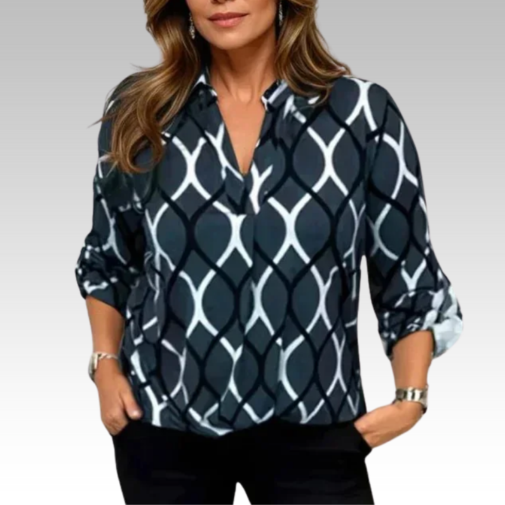 Janne | Leichte Bluse elegantes Muster