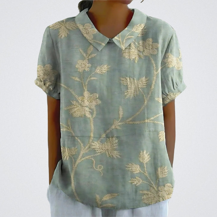 Linzie | Florale Französische Vintage-Bluse