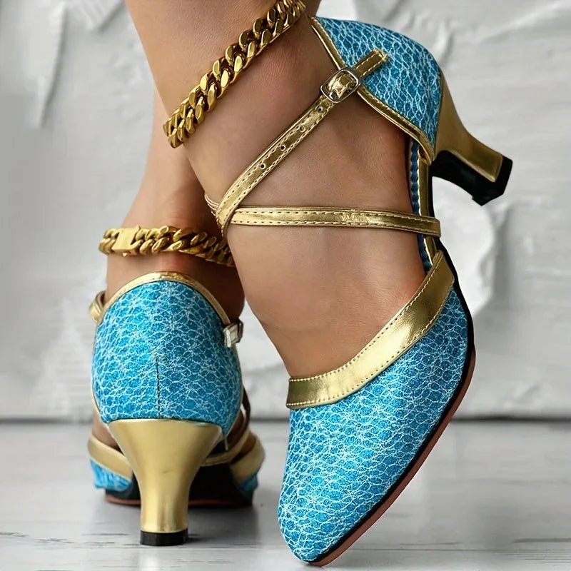 Celine | Elegante Chunky Heel Sandale