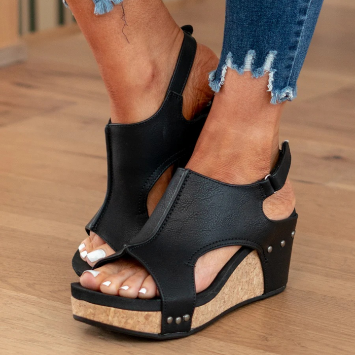 Rike | Wildleder Plateausandalen