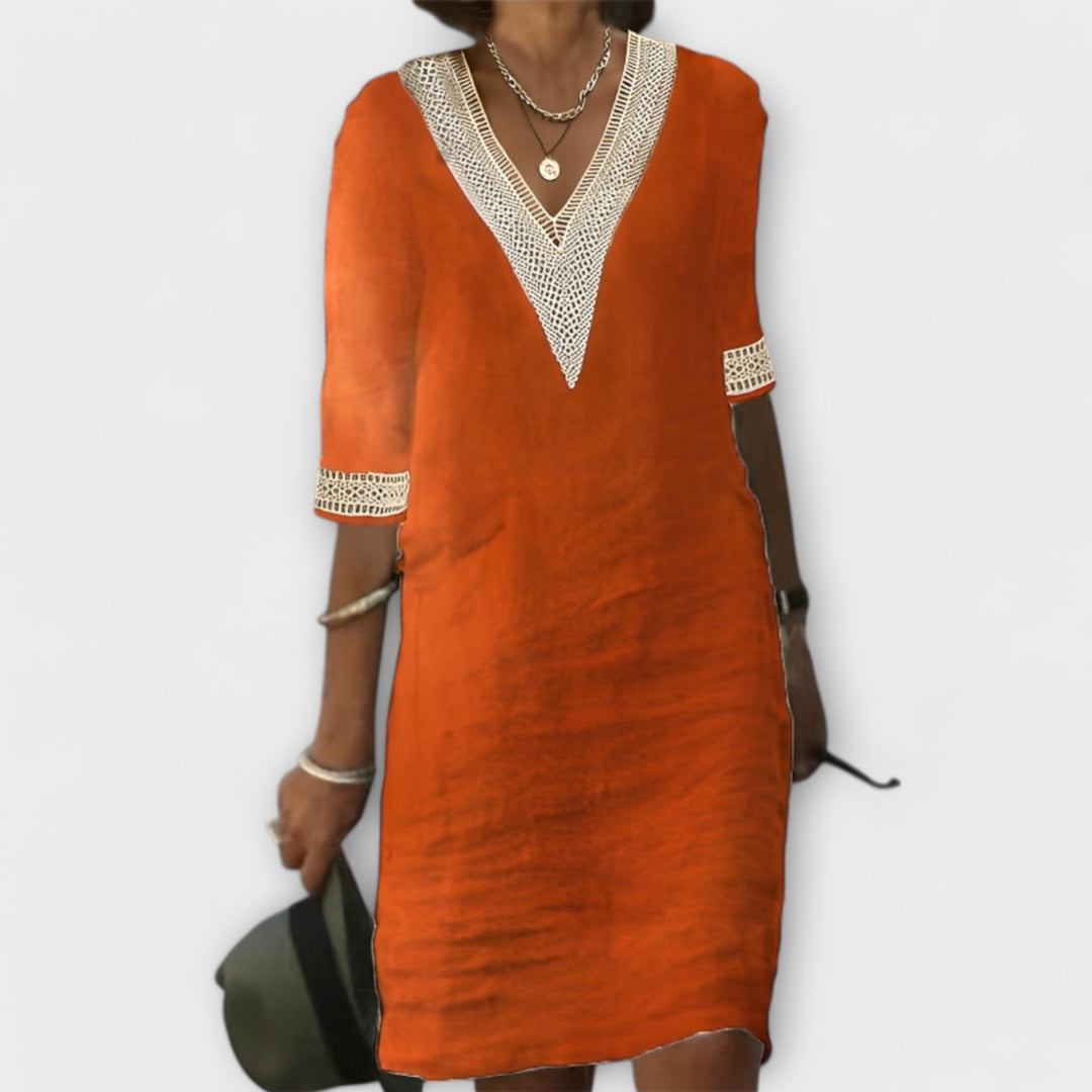 Blanca | Kleid mit Häkelbesatz