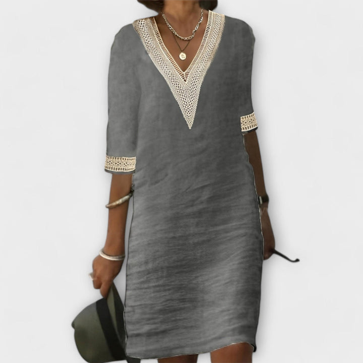 Blanca | Kleid mit Häkelbesatz
