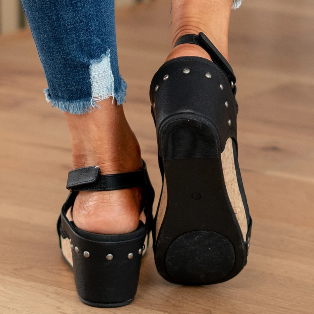 Rike | Wildleder Plateausandalen