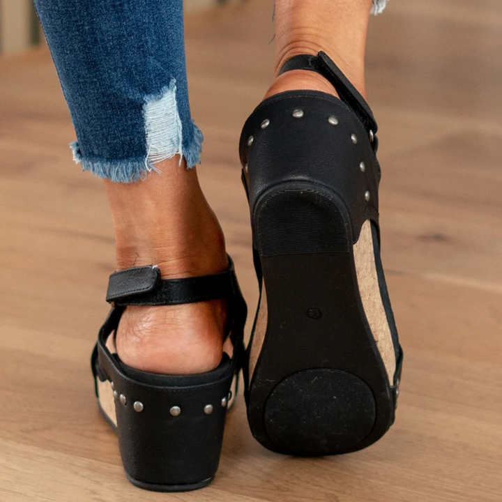 Rike | Wildleder Plateausandalen