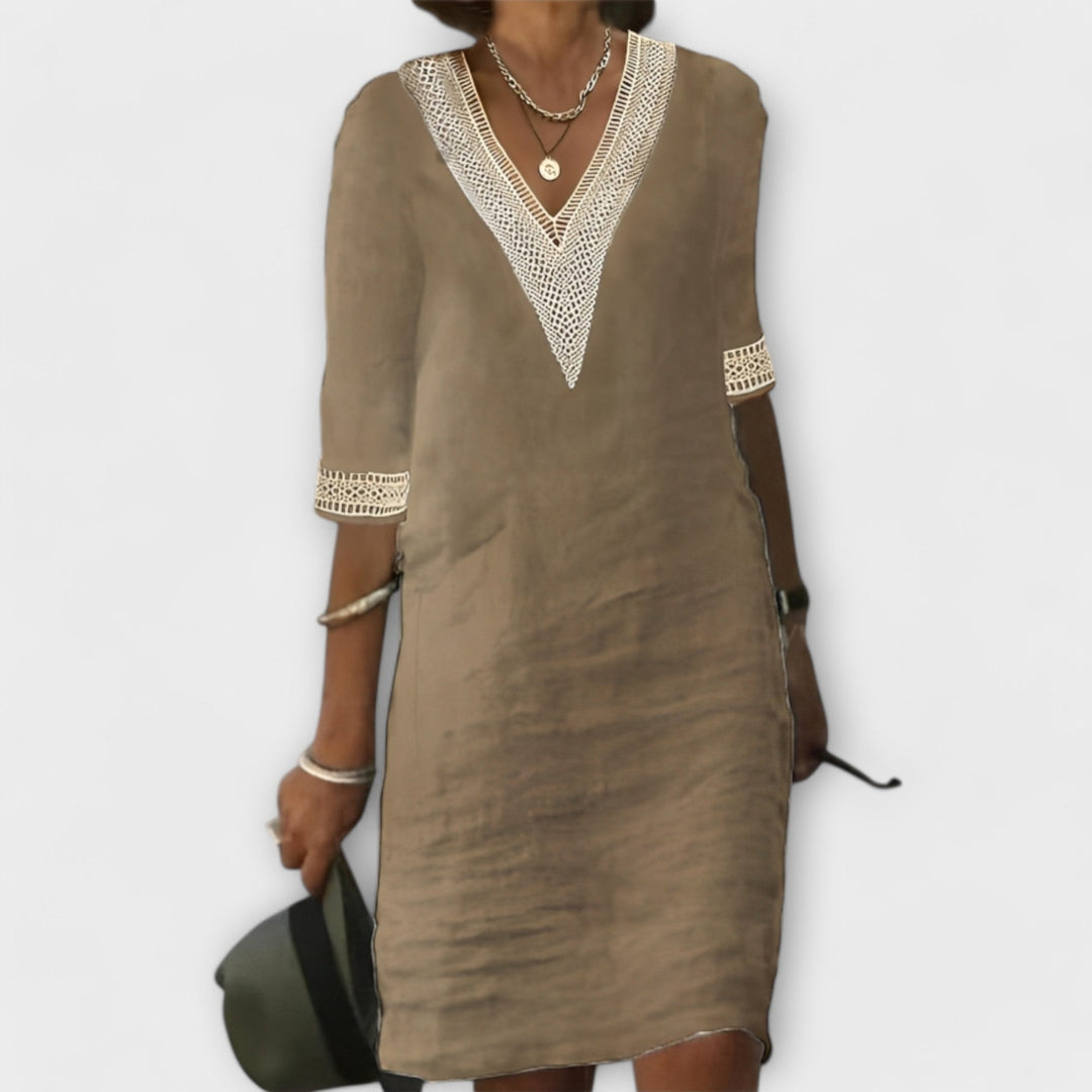 Blanca | Kleid mit Häkelbesatz