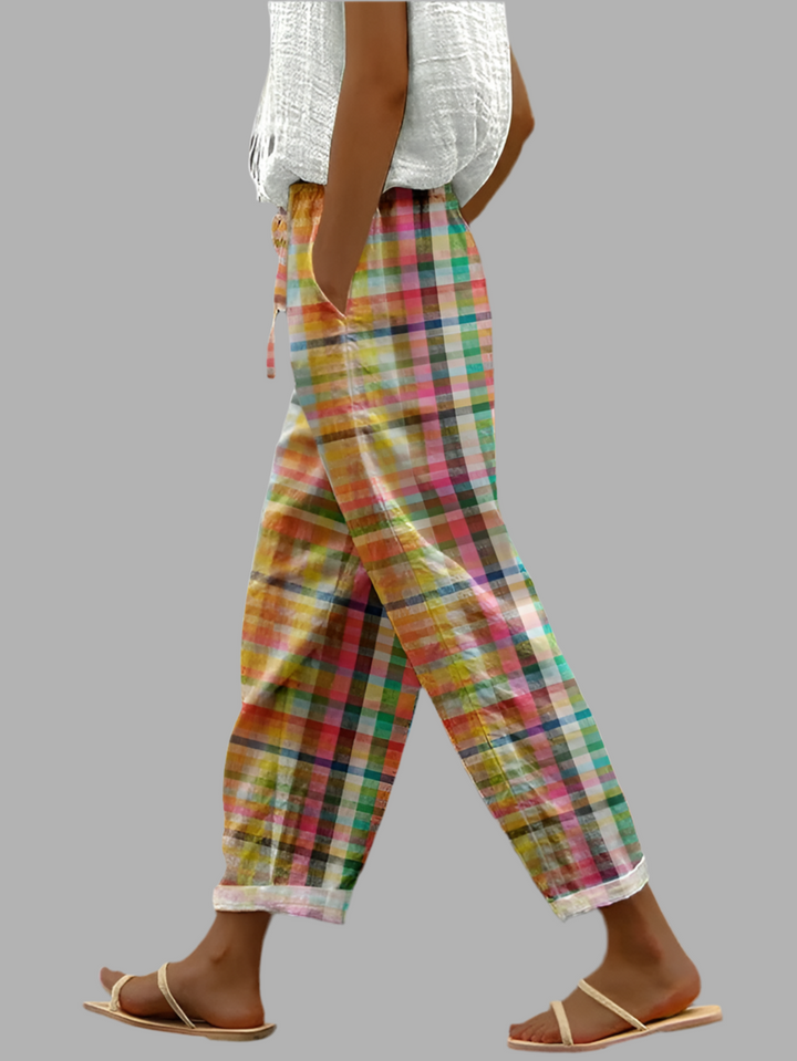 Katja | Retro Karierte Hose