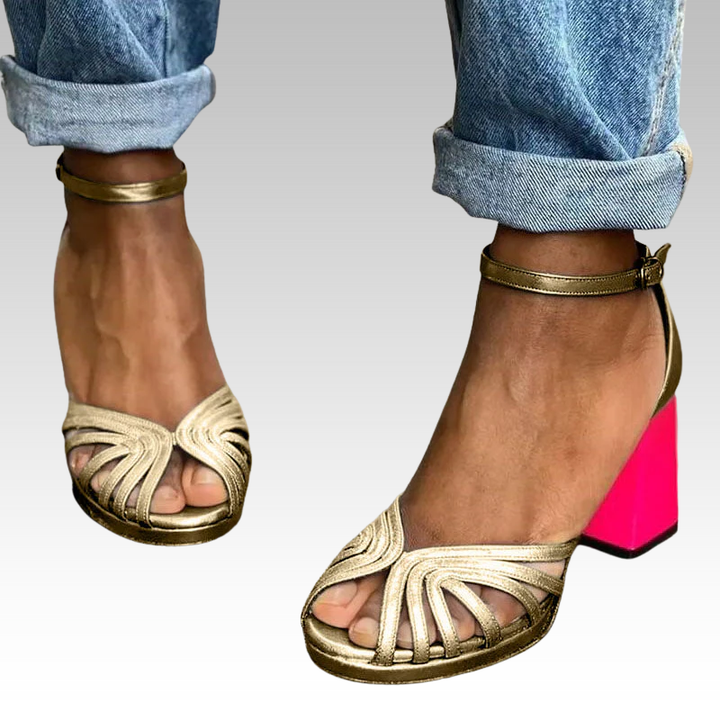 Luise | Klassische Sandalen mit Knöchelriemen und offenen Zehen