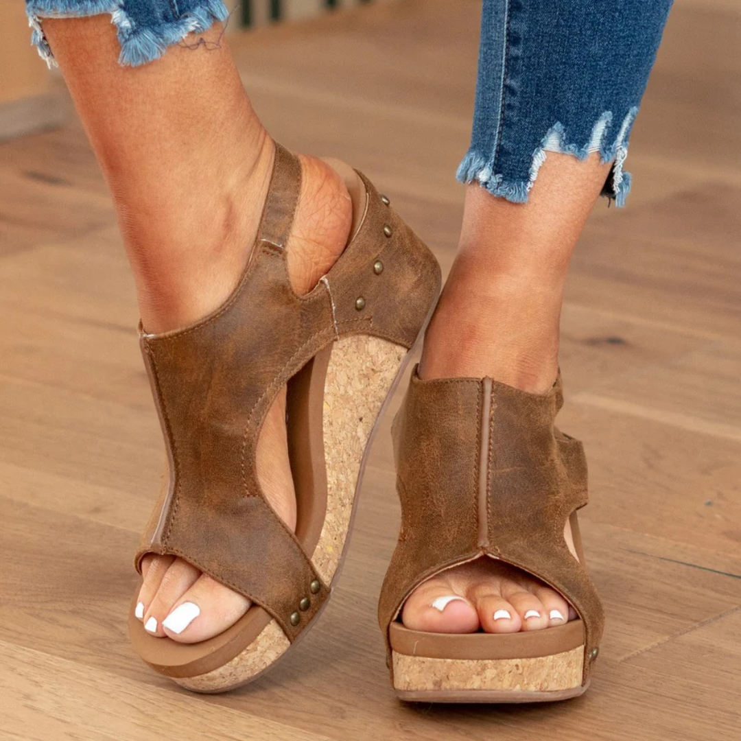 Rike | Wildleder Plateausandalen