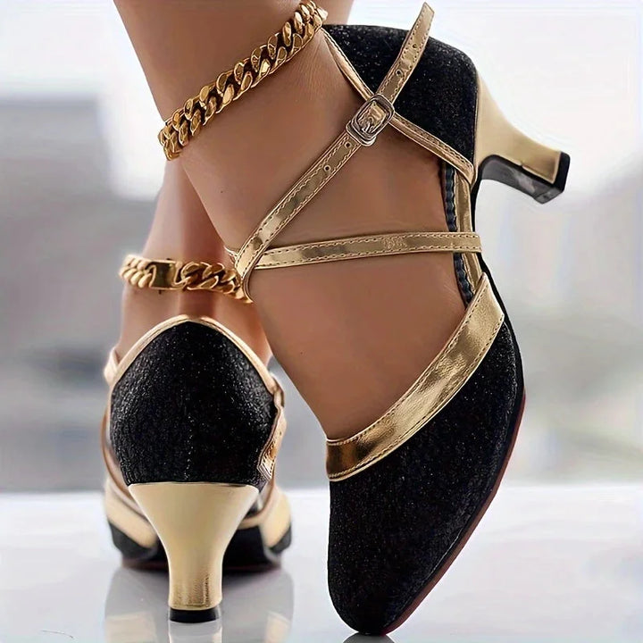 Celine | Elegante Chunky Heel Sandale