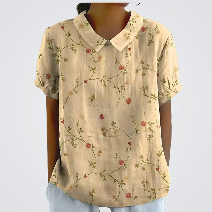 Linzie | Florale Französische Vintage-Bluse