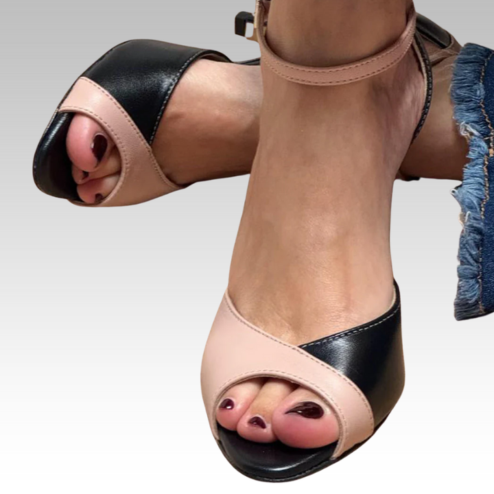 Gerlind | Mittelhohe Pumps mit Knöchelriemen