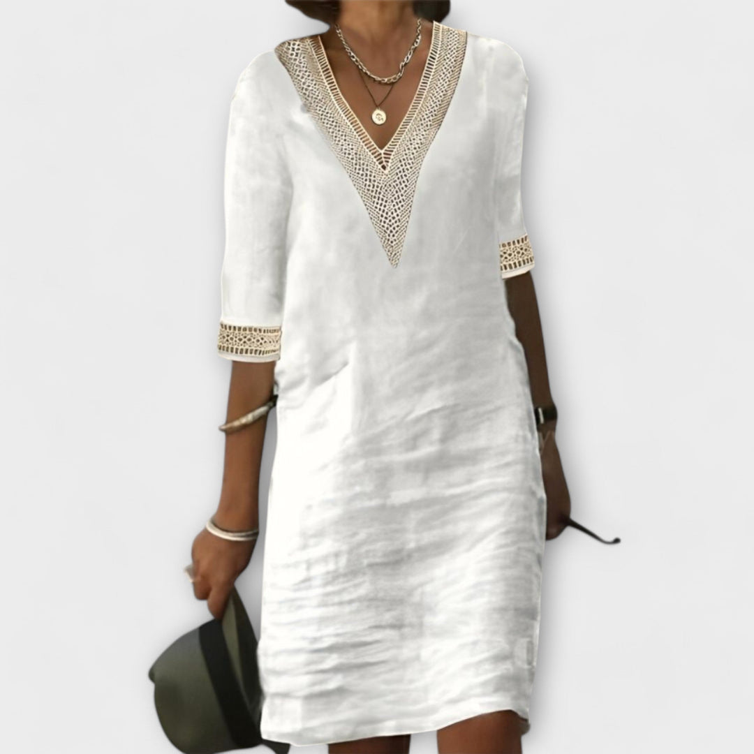 Blanca | Kleid mit Häkelbesatz