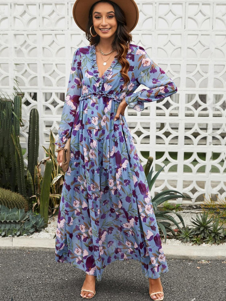 Olivia | Geschichtete Maxi Kleid mit Rüschen