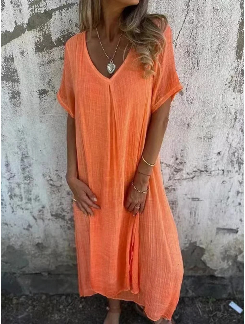 Désirée | Bequemes Kleid mit V-Ausschnitt