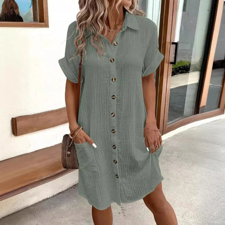 Carola | Elegantes und Bequemes Hemdblusenkleid