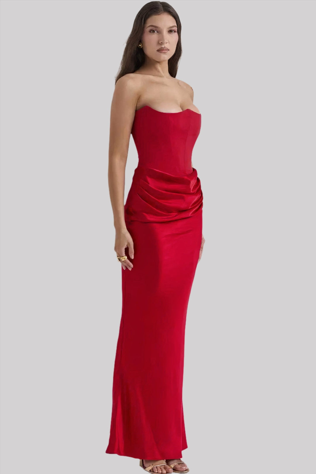 Charlotte | Strapless Elegantes Maxikleid