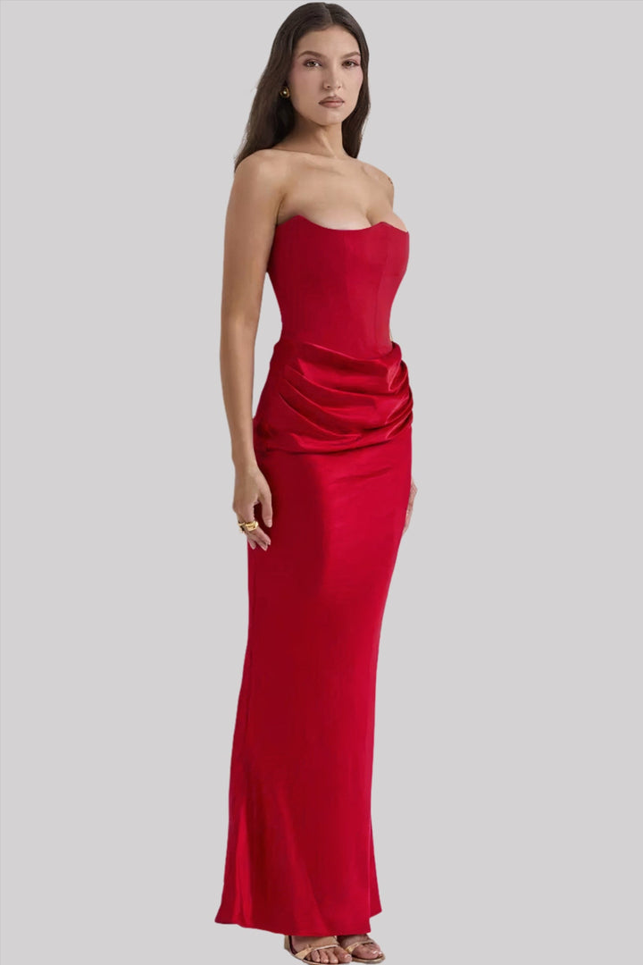Charlotte | Strapless Elegantes Maxikleid