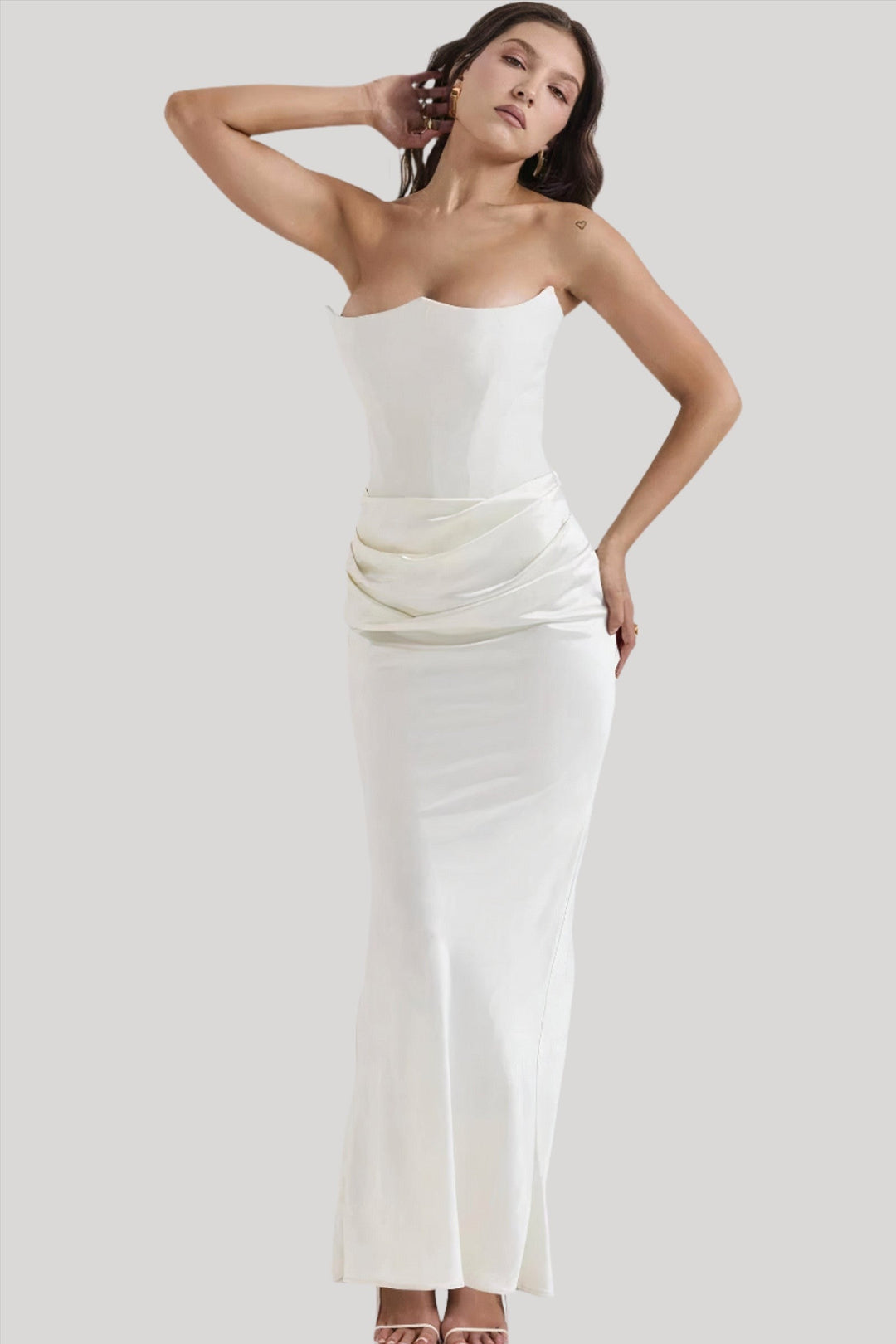 Charlotte | Strapless Elegantes Maxikleid