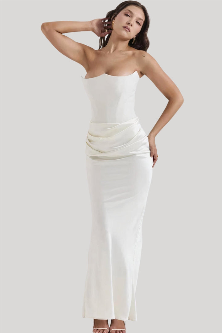 Charlotte | Strapless Elegantes Maxikleid