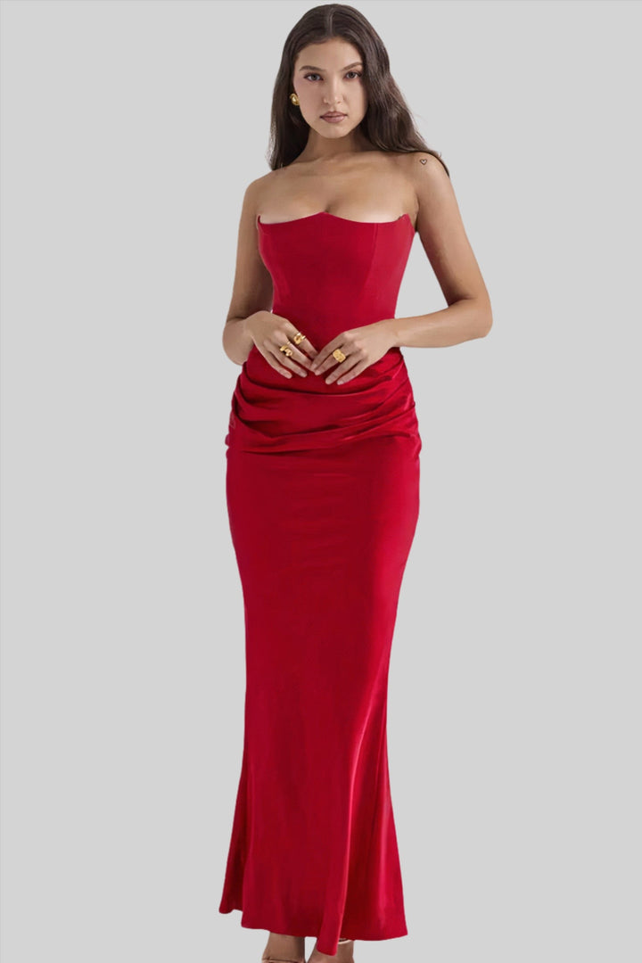 Charlotte | Strapless Elegantes Maxikleid
