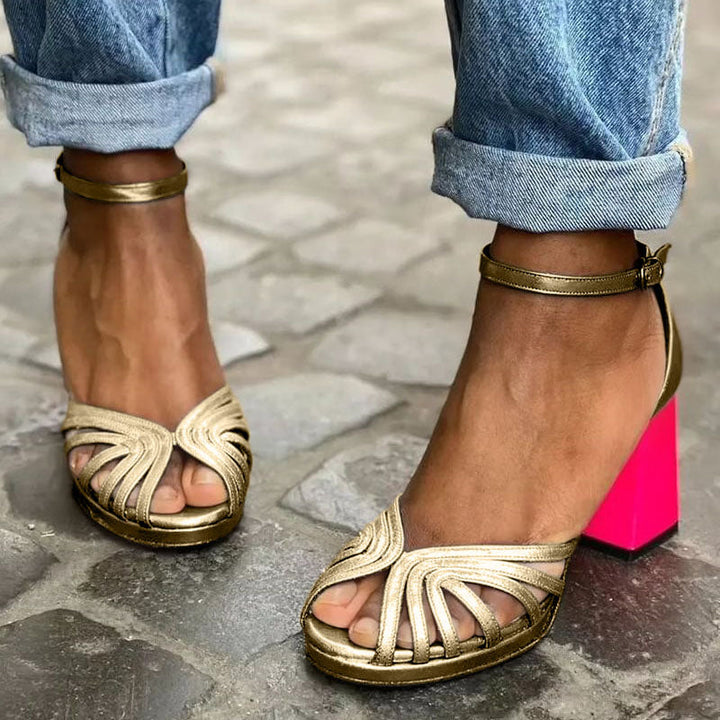 Luise | Klassische Sandalen mit Knöchelriemen und offenen Zehen
