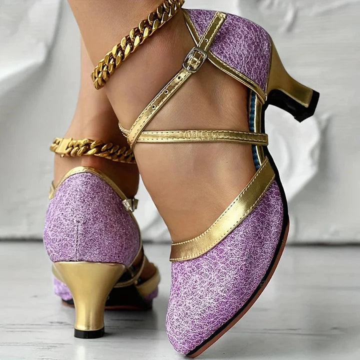 Celine | Elegante Chunky Heel Sandale