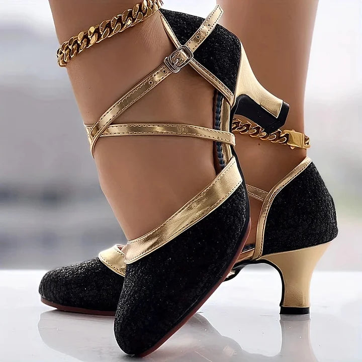 Celine | Elegante Chunky Heel Sandale