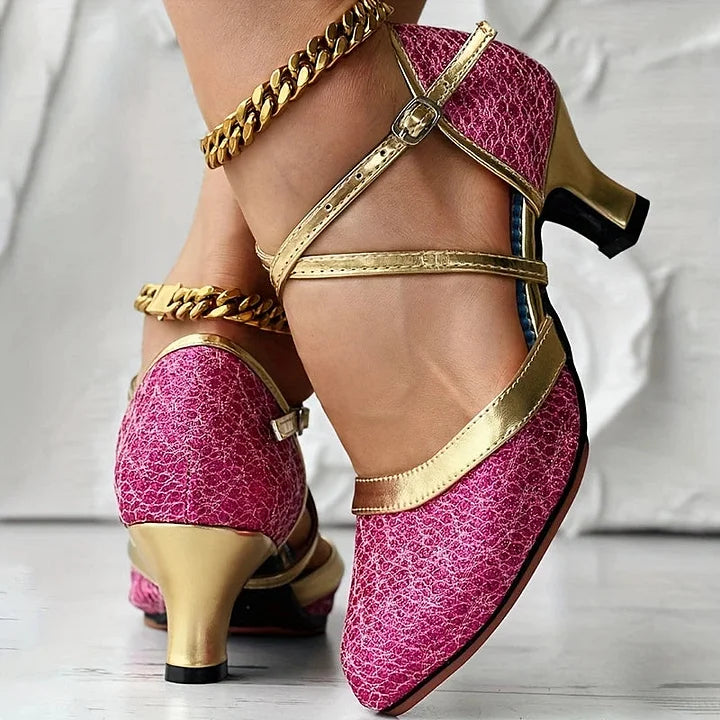 Celine | Elegante Chunky Heel Sandale