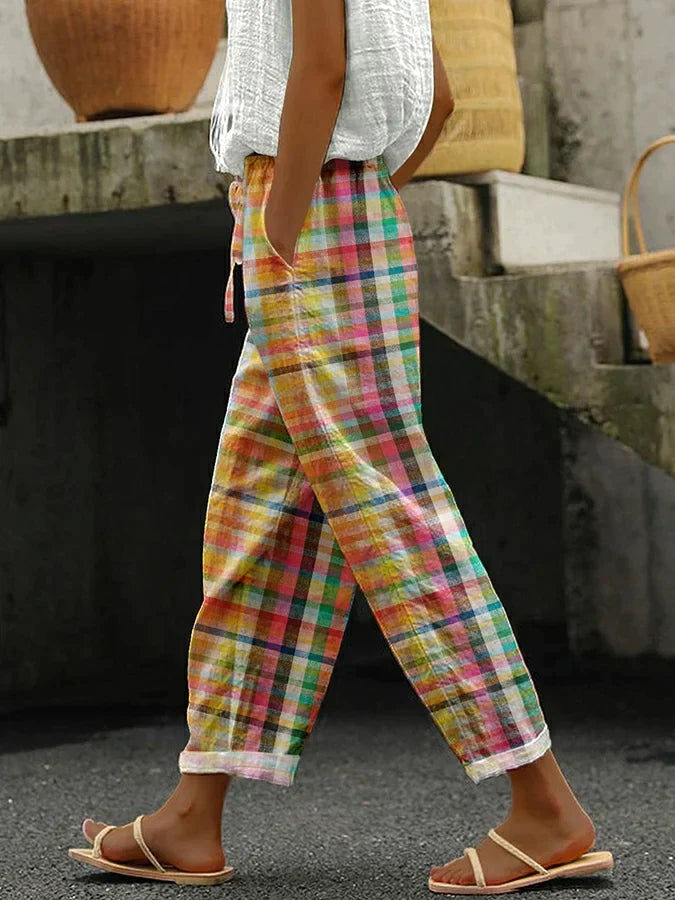 Katja | Retro Karierte Hose