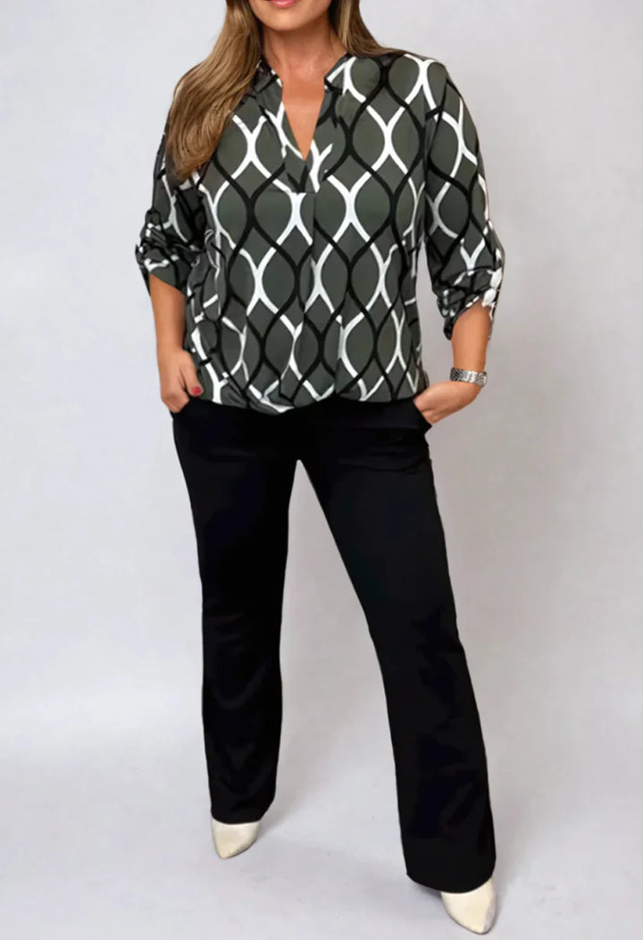 Janne | Leichte Bluse elegantes Muster