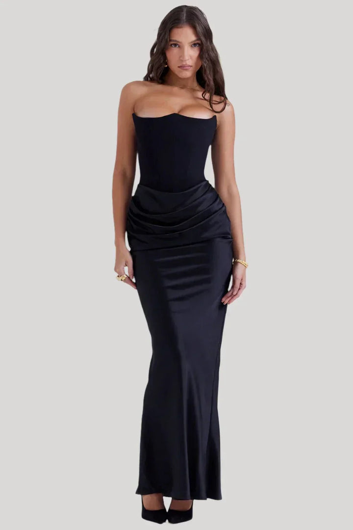 Charlotte | Strapless Elegantes Maxikleid