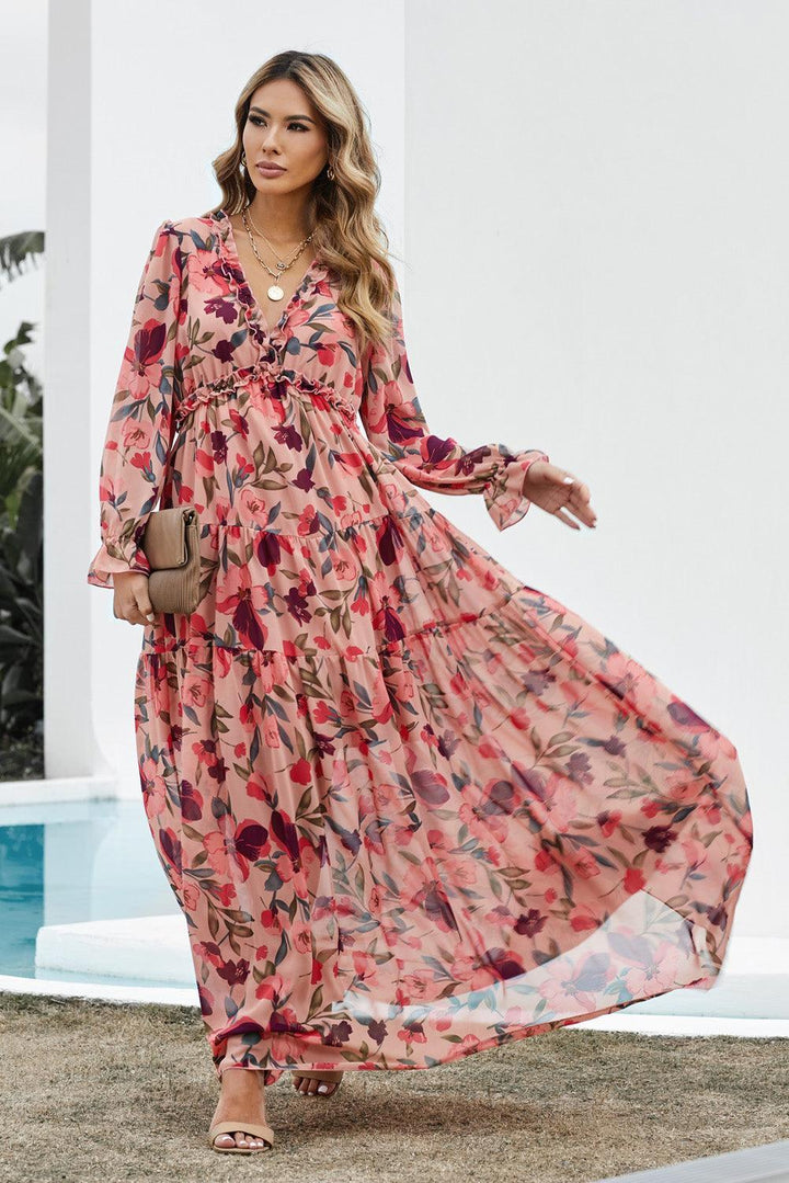 Olivia | Geschichtete Maxi Kleid mit Rüschen