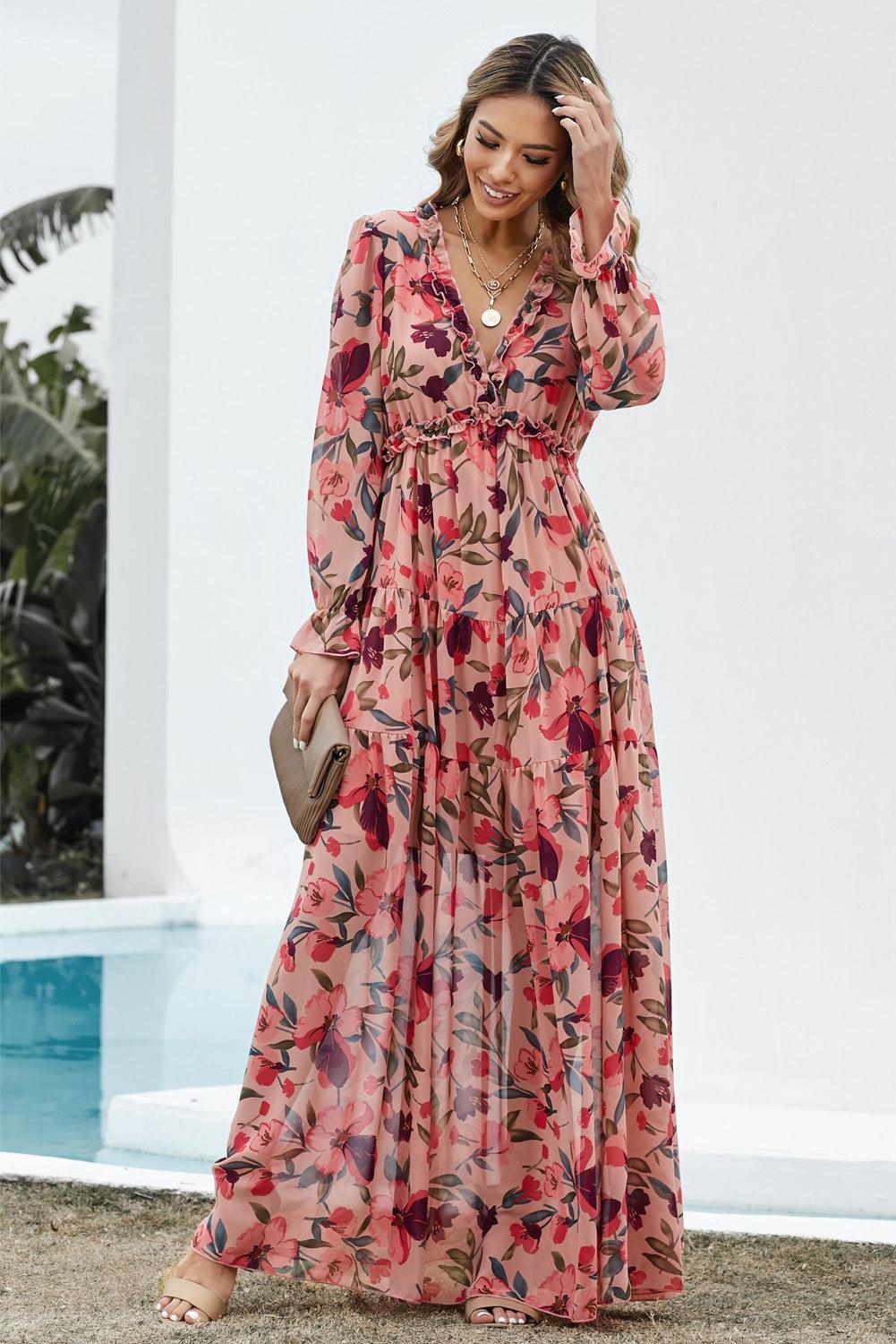 Olivia | Geschichtete Maxi Kleid mit Rüschen