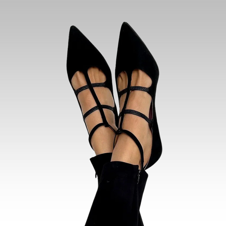 Carlotta | Spitz zulaufende Schnürballerinas