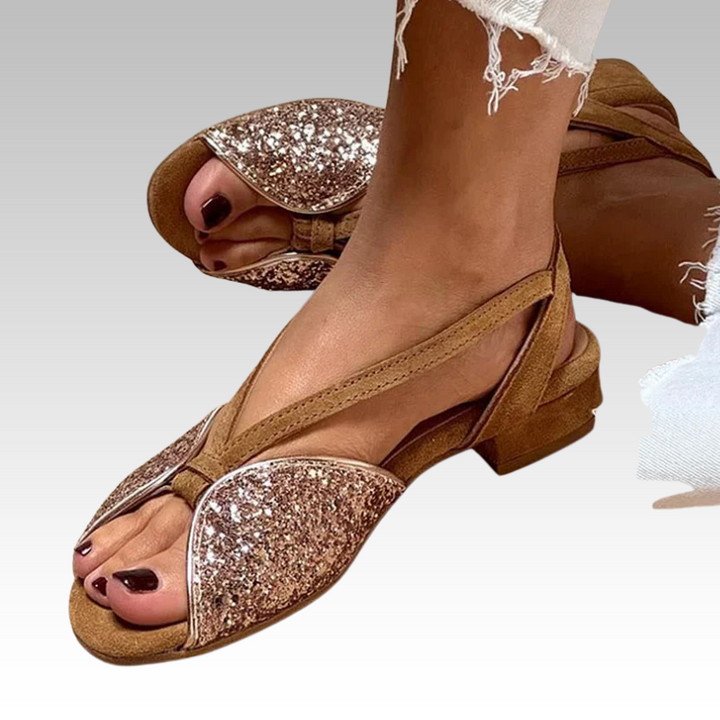 Trude | Sandale Glitzer Bas